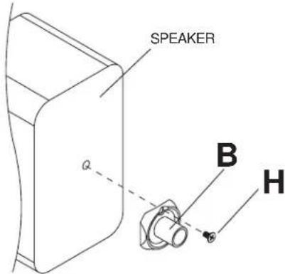 Peerless-AV PSP5W - For attachment to speakers with 8-32 threaded insert: - 1