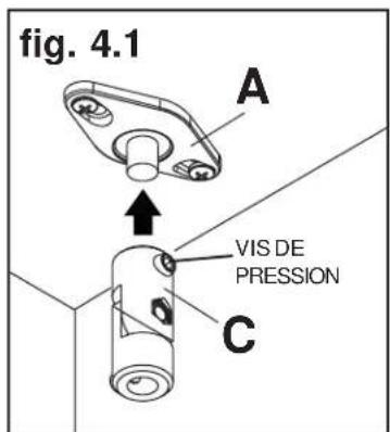 Peerless-AV PSP5W - Installation des bras sur la plaque de montage - 2