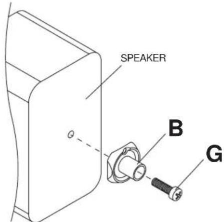 Peerless-AV PSP5W - For attachment to speakers with 1/4"-20 threaded insert: - 2