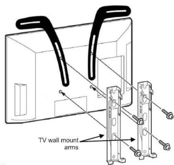 Evermount EMSBBU - Installing Soundbar Brackets to a wall mounted flat panel - 3