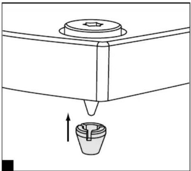 FOCAL ARIA S 900 - Mise en place des embouts de protection sur les pointes - 1