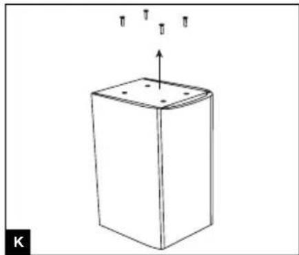 FOCAL ARIA S 900 - Befestigung des Kompaktlautsprechers am Lautsprecherständer - 1
