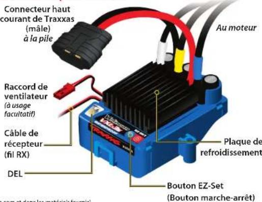 Traxxas Slash VXL - Diagramme de cablage du moteur et du contrôleur de vitesse - 2