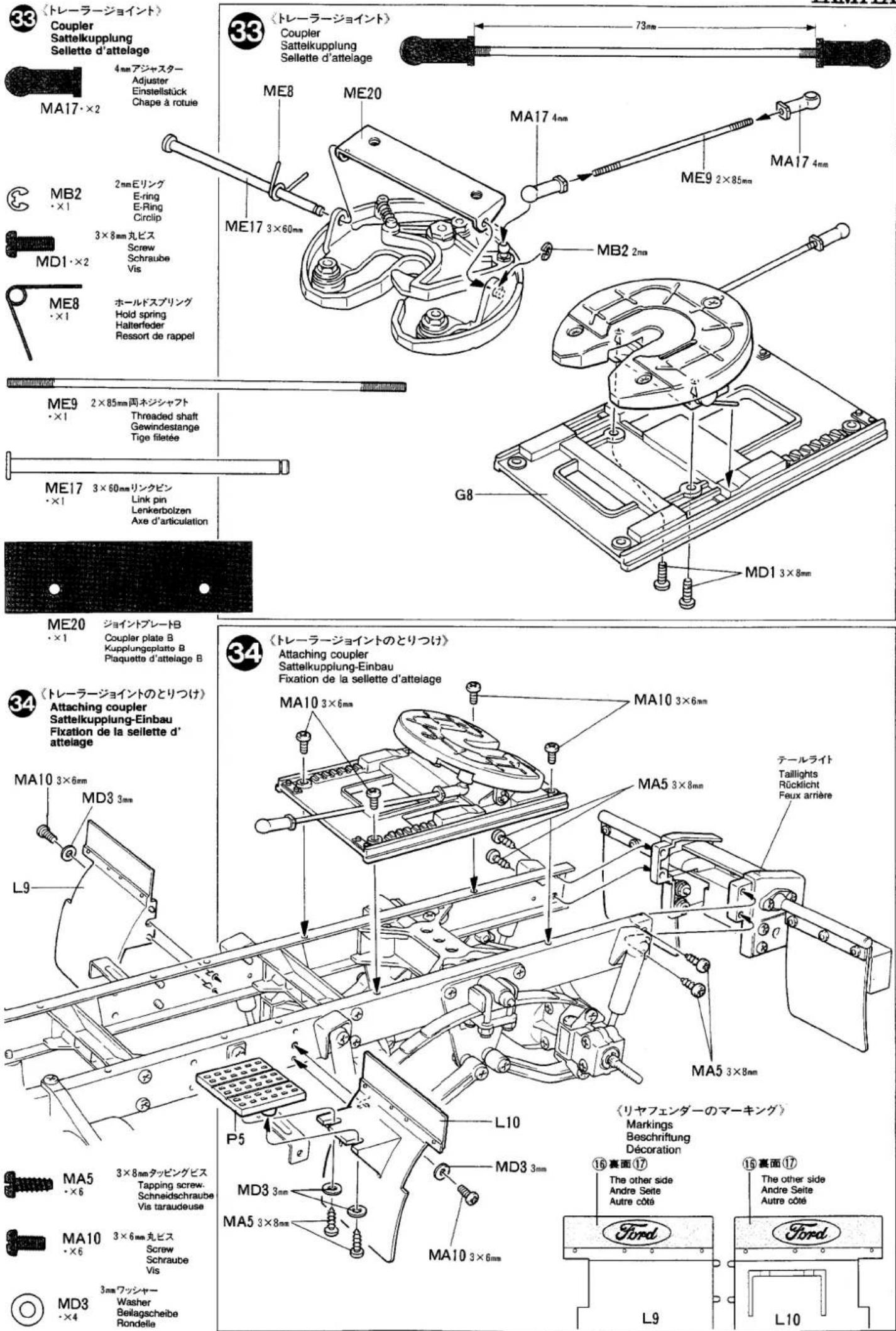 TAMIYA Ford Aeromax - VERIFICATION DE L'ÉQUIPEMENT R/C (Voir à droite) - 21