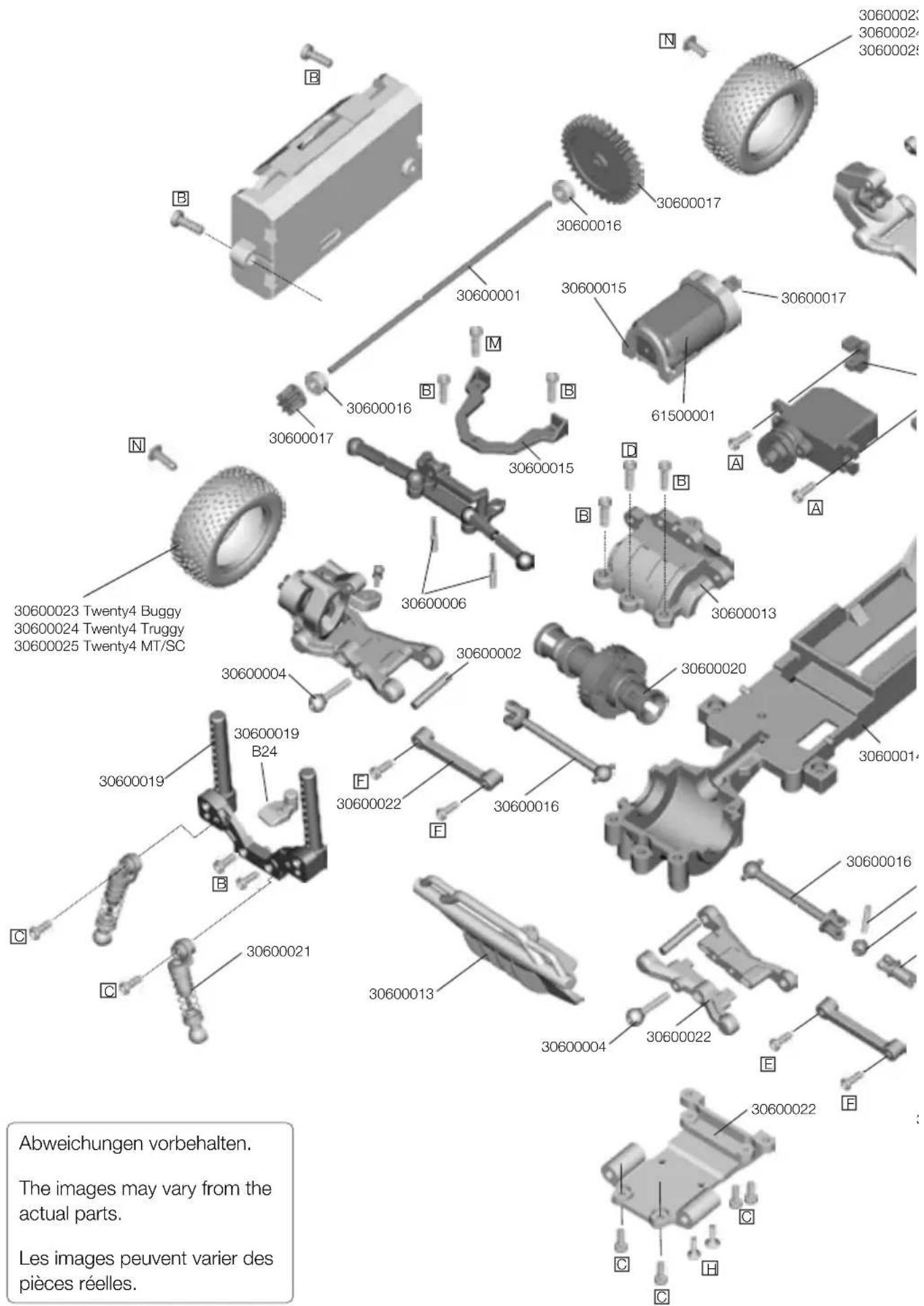 XciteRC Monster Truck twenty4 MT - Heckflügelmontage - Rear Wing Assembly - Assemblage aileron arrière (Truggy / Buggy) - 3
