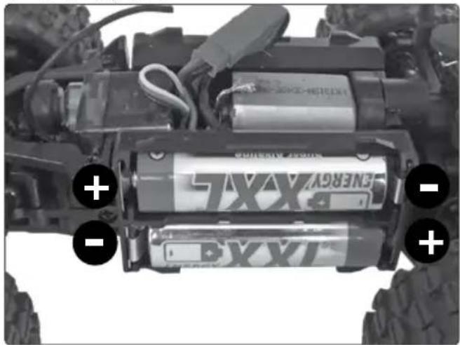 XciteRC Truggy twenty4 TR - Insert the batteries: - 1