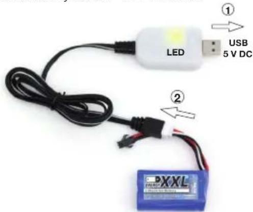 XciteRC Eagle Monster Truck M - Charging the battery: - 1