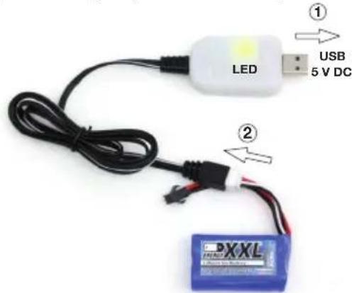 XciteRC Eagle Monster Truck M - Chargez l'accu : - 1