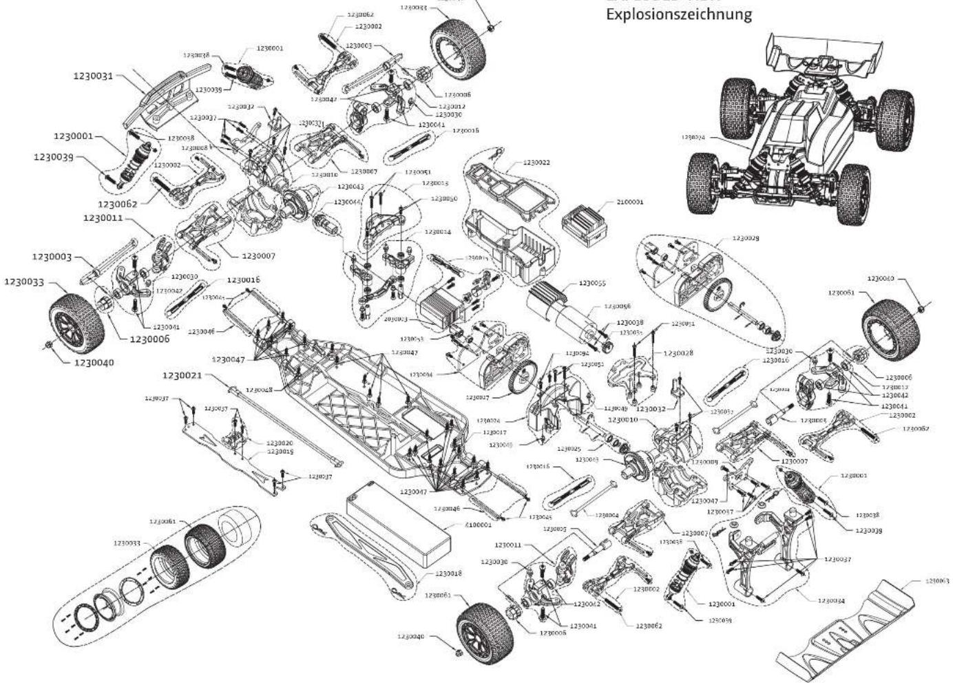 Absima EP Sand Buggy "ASB1" 4WD RTR - Additional items needed for operation: - 3
