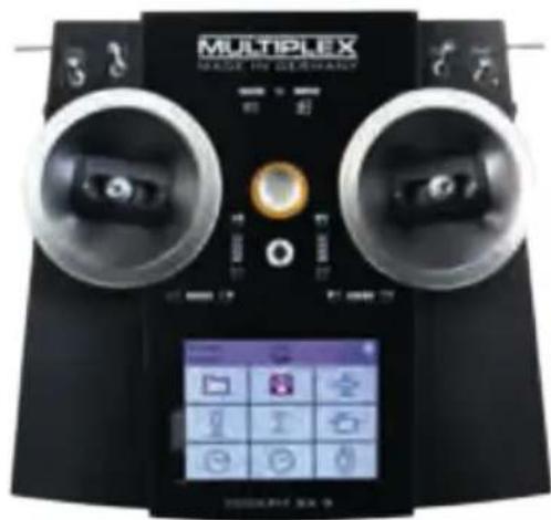 MULTIPLEX Cockpit SX 7 Set - Auf der Vorderseite befinden sich folgende Bedienelemente: - 1