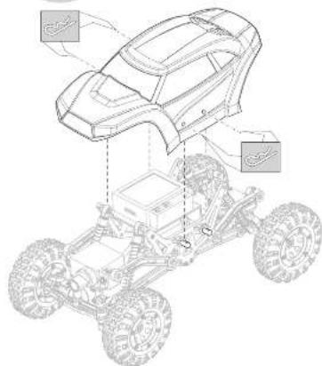 ECX Temper ECX00012T1 - Dépose de la carrosserie - 1