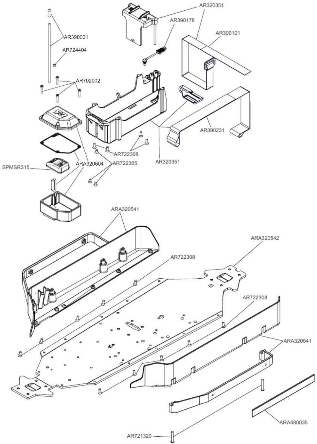 ARRMA Kraton 6S - Exploded View Explosionszeichnungen Vues Éclatées - 2