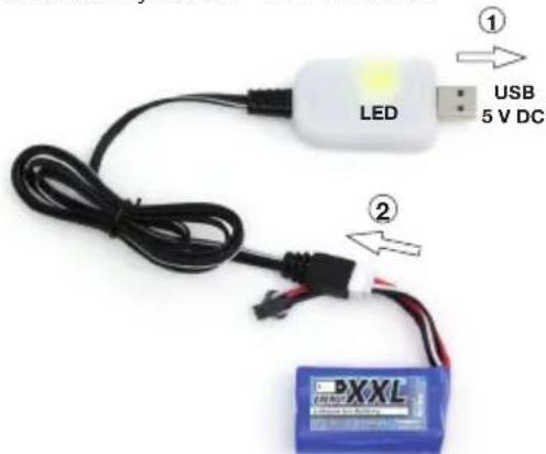 XciteRC Eagle Truggy - Charging the battery: - 1