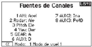 SPEKTRUM DX8G2 - Configuración de la entrada de los canales - 1