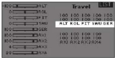 SPEKTRUM DX8G2 - ▶ Travel adjust (regolazione della corsa) - 2