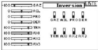 SPEKTRUM DX8G2 - ▶ Inversion de la direction - 1