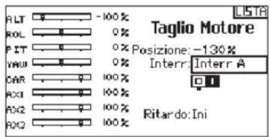 SPEKTRUM DX8G2 - ▶ Taglio gas (spegnimento del motore) - 2