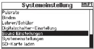 SPEKTRUM DX8G2 - Soundeinstellungen - 1