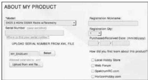SPEKTRUM DX8G2 - Registrieren des Senders - 3