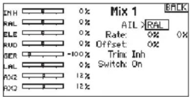 SPEKTRUM DX8G2 - ▶ Mixage d'arrière-plan - 1