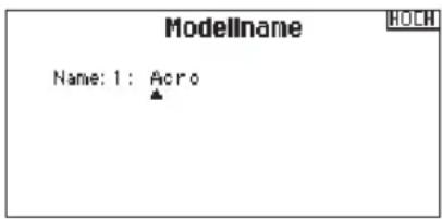 SPEKTRUM DX8G2 - Modellname - 1