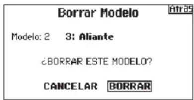 SPEKTRUM DX8G2 - ▶ Borrar modelo - 1