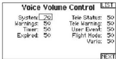SPEKTRUM DX8G2 - Volume Controls: - 1