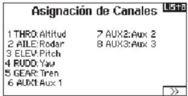 SPEKTRUM DX8G2 - Asignación de Canales - 1