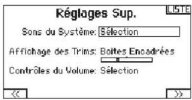 SPEKTRUM DX8G2 - ▶ Réglages supplémentaires - 1
