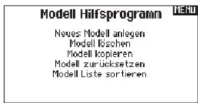 SPEKTRUM DX8G2 - Modell Hilfsprogramm - 1