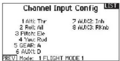 SPEKTRUM DX8G2 - Channel Input Configuration - 1