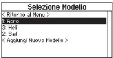 SPEKTRUM DX8G2 - Ordinare l'elenco dei modelli - 1