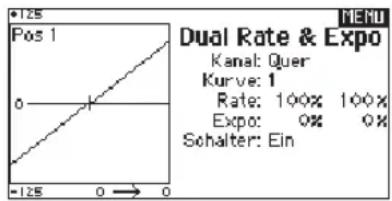 SPEKTRUM DX8G2 - So stellen Sie Dual Rate und Exponential ein: - 1