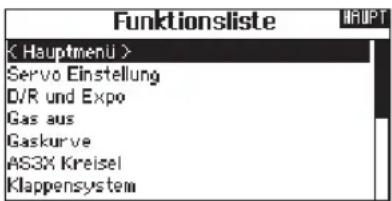 SPEKTRUM DX8G2 - ▶ AS3x Gain Live Ansicht (nur Acro und Segeflugtypen) - 2