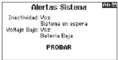 SPEKTRUM DX8G2 - Advertencias del Sistema: - 1