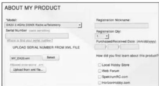 SPEKTRUM DX8G2 - Registrare la trasmittente sul sito Spektrum - 3