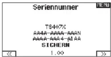 SPEKTRUM DX8G2 - ▶ Exportieren der Seriennummer auf eine SD karte - 1