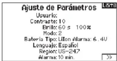 SPEKTRUM DX8G2 - Ajustes del Sistema - 1