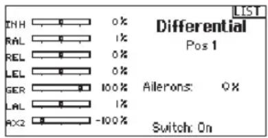 SPEKTRUM DX8G2 - To adjust the Differential: - 1