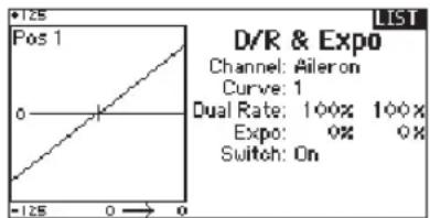 SPEKTRUM DX8G2 - To adjust the Dual Rate and Exponential: - 1