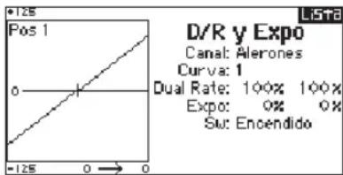 SPEKTRUM DX8G2 - Para ajustar Dual Rates y Exponenciales: - 1