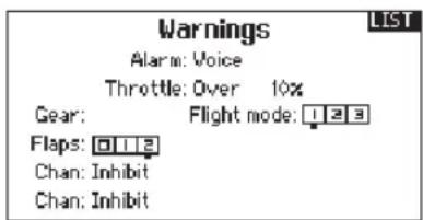 SPEKTRUM DX8G2 - Warnings - 1