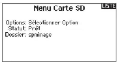SPEKTRUM DX8G2 - Pour importer un modèle de la carte SD: - 1