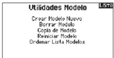 SPEKTRUM DX8G2 - Utilidades del modelo - 1