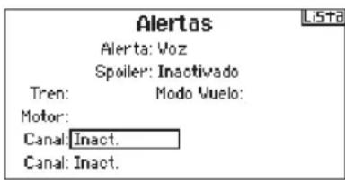 SPEKTRUM DX8G2 - Alertas - 1
