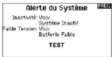 SPEKTRUM DX8G2 - Alertes système: - 4
