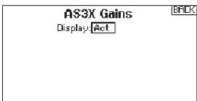 SPEKTRUM DX8G2 - ▶ AS3x Gain Live View (ACRO and SAIL Types only) - 3