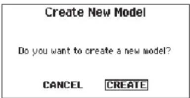 SPEKTRUM DX8G2 - ▶ Create New Model - 1