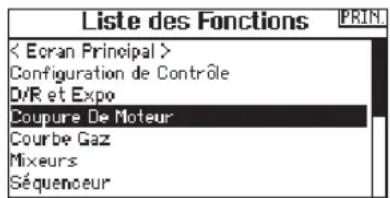 SPEKTRUM DX8G2 - Courbe moteur - 1