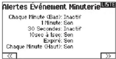 SPEKTRUM DX8G2 - - Contrôle et événements des alertes du minuteur - 1